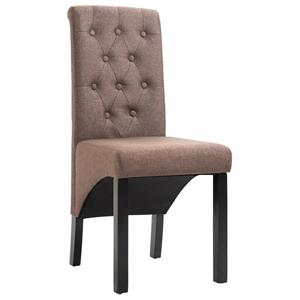 vidaXL Eetkamerstoelen 2 st stof bruin