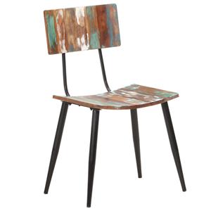 vidaXL Eetkamerstoelen 2 st massief gerecycled hout