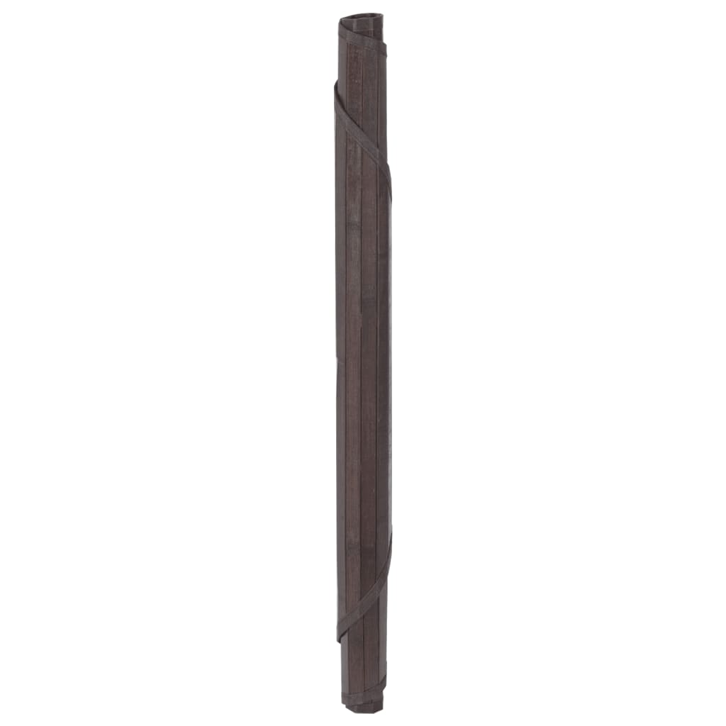 vidaXL Vloerkleed rond 60 cm bamboe donkerbruin