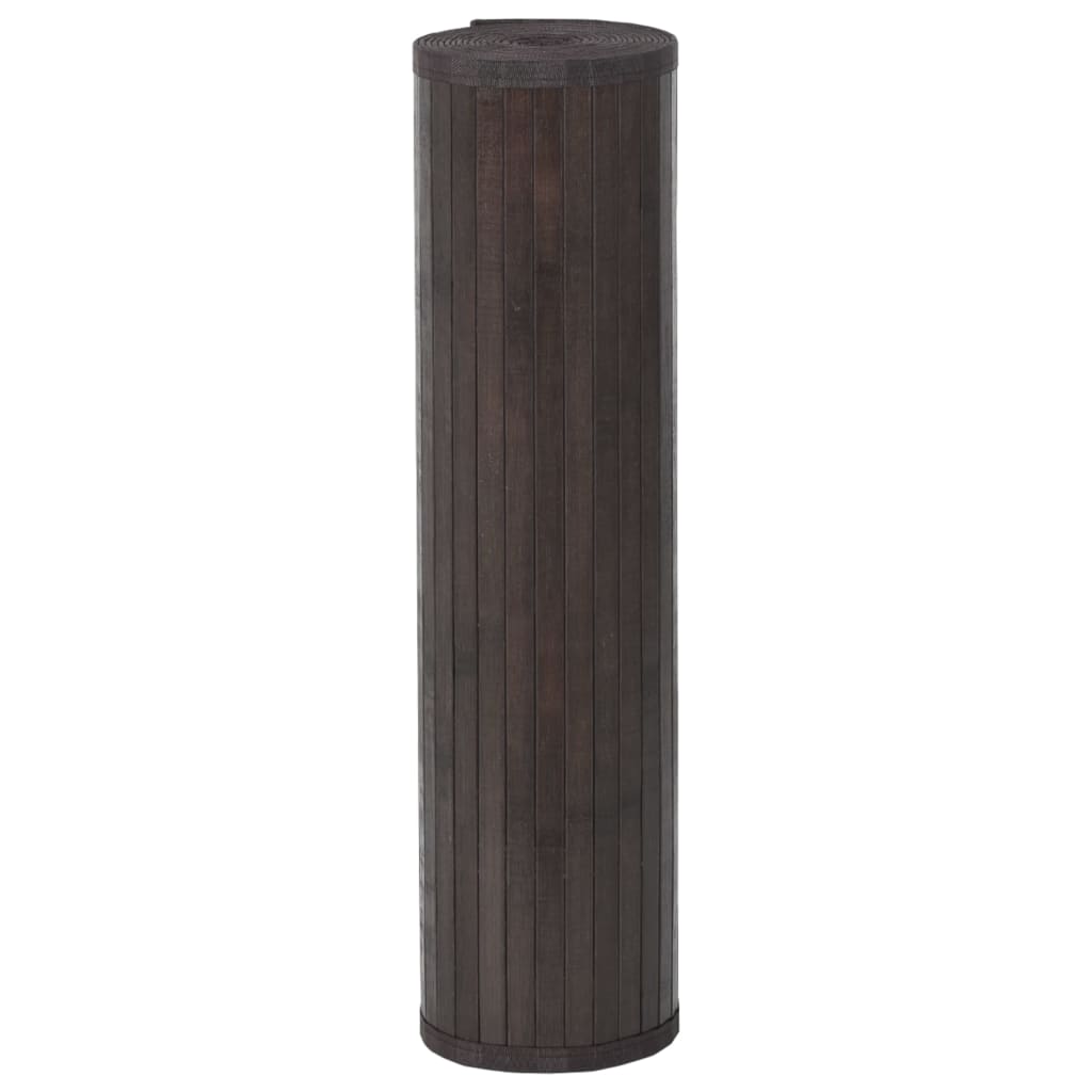 vidaXL Vloerkleed rechthoekig 60x100 cm bamboe donkerbruin
