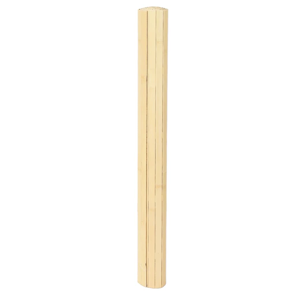 vidaXL Vloerkleed rechthoekig 80x100 cm bamboe lichtnaturel