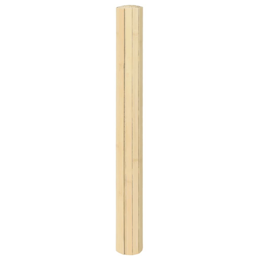 vidaXL Vloerkleed rechthoekig 100x100 cm bamboe lichtnaturel