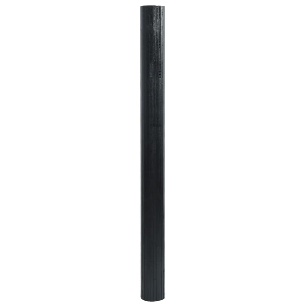 vidaXL Vloerkleed rechthoekig 100x100 cm bamboe zwart