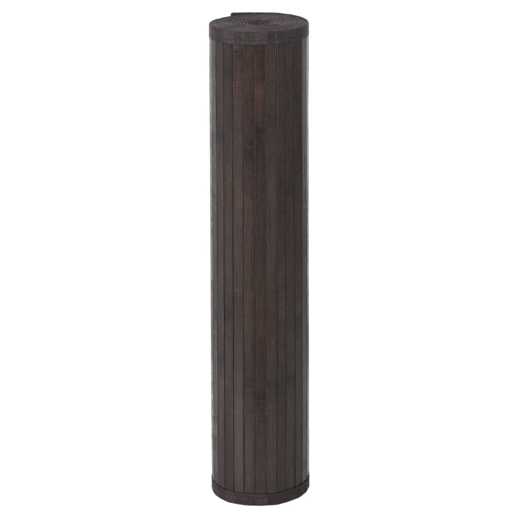 vidaXL Vloerkleed rechthoekig 100x100 cm bamboe donkerbruin