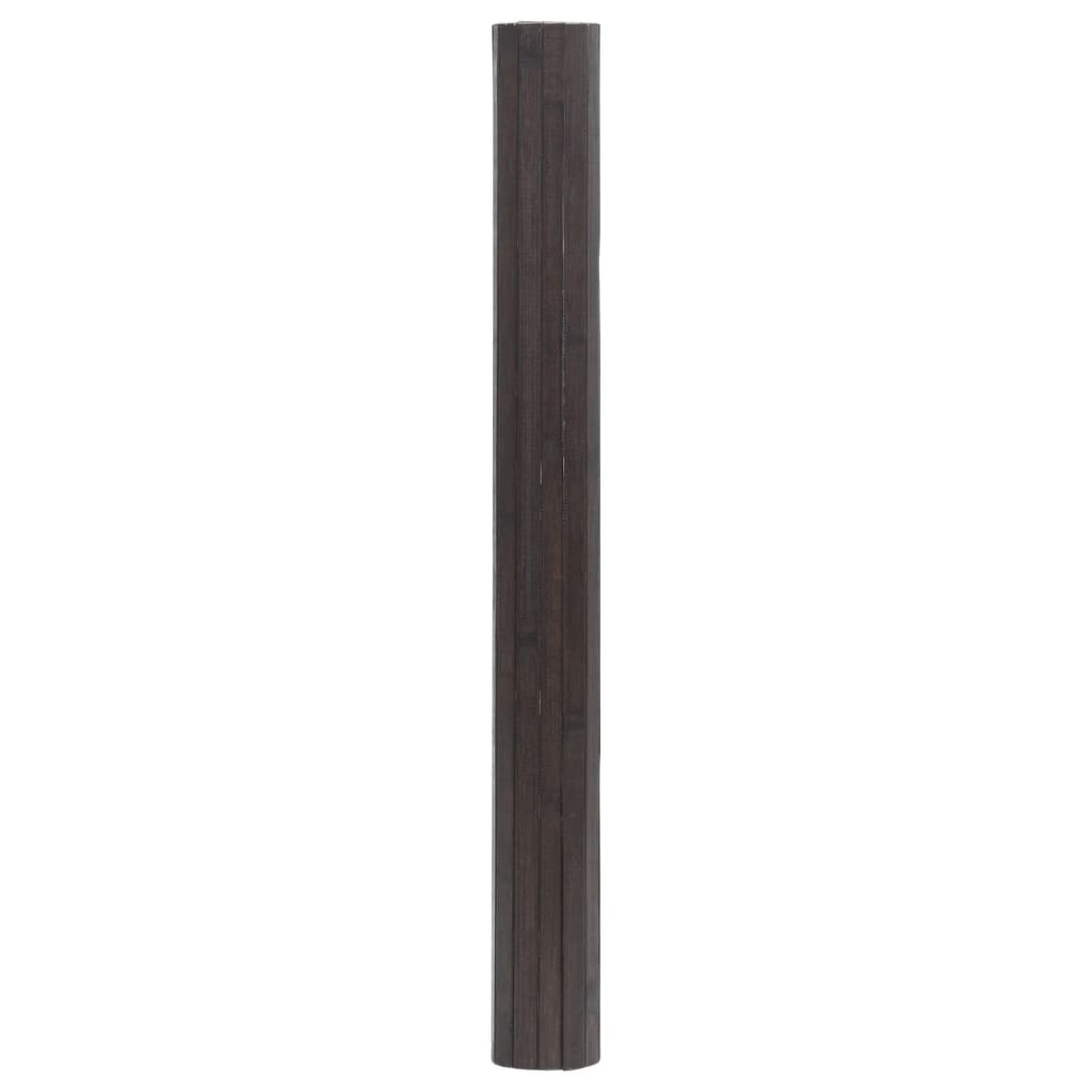 vidaXL Vloerkleed rechthoekig 60x200 cm bamboe donkerbruin