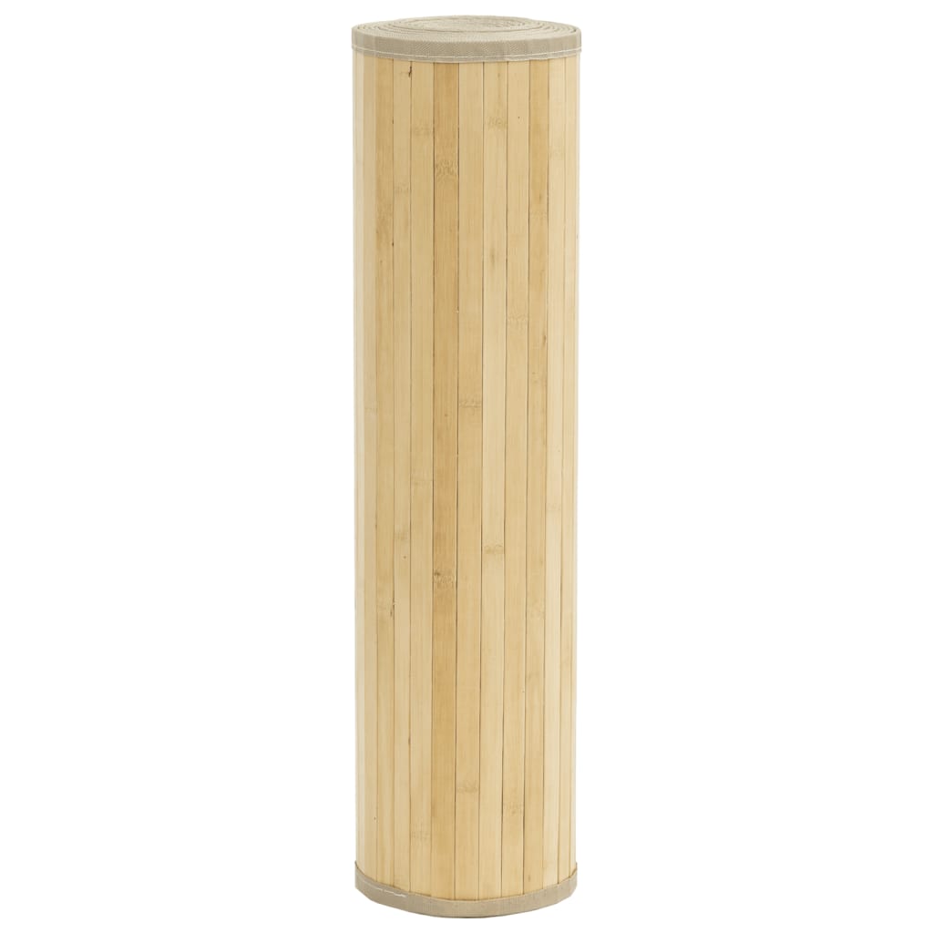 vidaXL Vloerkleed rechthoekig 60x200 cm bamboe lichtnaturel