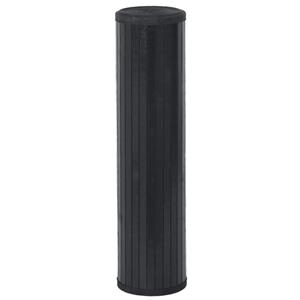 vidaXL Vloerkleed rechthoekig 80x400 cm bamboe zwart