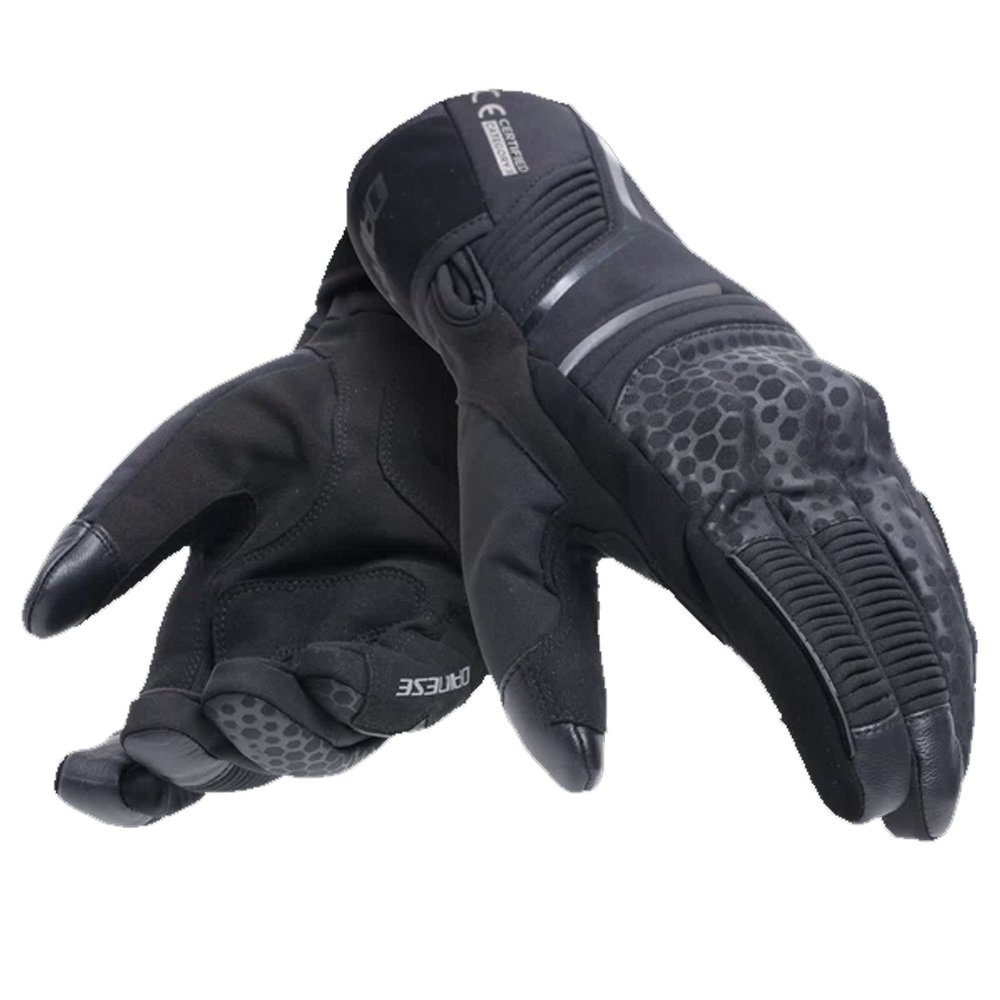 DAINESE Tempest 2 D-Dry Short Thermal Gloves, Motorhandschoenen winter, Zwart