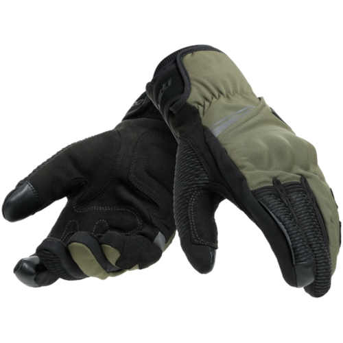 DAINESE Trento D-Dry Thermal Gloves, Motorhandschoenen winter, Zwart-Groen