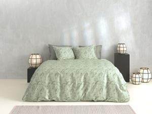 Zo! Home Fiori di Satinado Dekbedovertrek 140x200/220 Foam Green