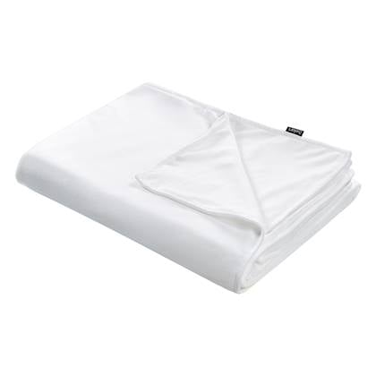 Beliani - Bezug für Gewichtsdecken Weiß Minky-Stoffbezug 100 x 150 cm Flauschig Einfarbig Modern Ersatzbezug Therapiedeckenbezug mit Schlaufen - Weiß