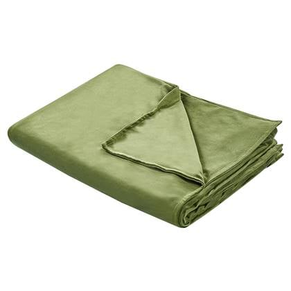Beliani - Bezug für Gewichtsdecken Grün Minky-Stoffbezug 135 x 200 cm Flauschig Einfarbig Modern Ersatzbezug Therapiedeckenbezug mit Schlaufen - Grün