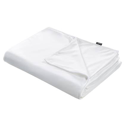 Beliani - Bezug für Gewichtsdecken Weiß Minky-Stoffbezug 135 x 200 cm Flauschig Einfarbig Modern Ersatzbezug Therapiedeckenbezug mit Schlaufen - Weiß
