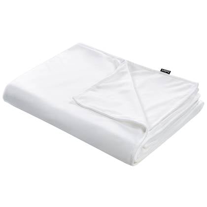 Beliani - Bezug für Gewichtsdecken Weiß Minky-Stoffbezug 150 x 200 cm Flauschig Einfarbig Modern Ersatzbezug Therapiedeckenbezug mit Schlaufen - Weiß