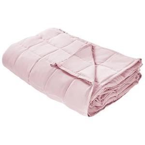 beliani Gewichtsdecke Pastellrosa Stoffbezug 150 x 200 cm mit Glasperlen Deckengewicht 9 kg Kleine Kammern Modern zum Schlafen bei 90 kg Körpergewicht