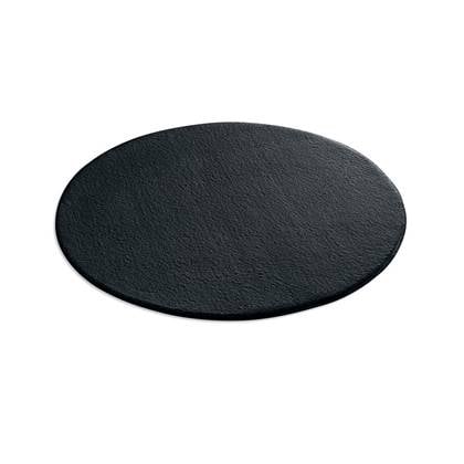 Tapeso Zacht rond vloerkleed Loft - zwart - wasbaar 30°C - 80 cm rond
