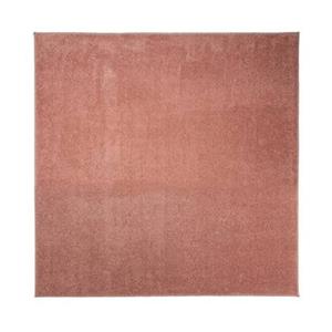 Tapeso Vierkant vloerkleed Fine - roze - 140x140 cm