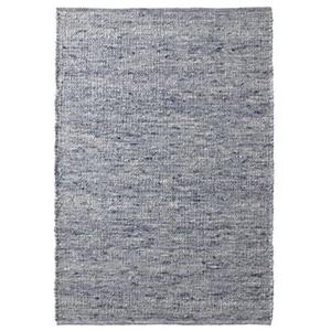 Tapeso Wollen vloerkleed - Bokn blauw - 60x90 cm