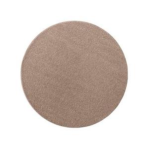 Tapeso Rond effen vloerkleed Qualis - taupe - 160 cm rond