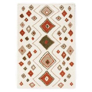 Boho&me Hoogpolig vloerkleed bohemian Artisan - wit|multi - 120x170 cm