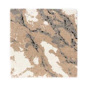 Boho&me Vierkant hoogpolig vloerkleed Marble Artisan - beige - 140x140