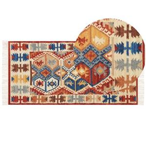 Beliani  VANASHEN - Kelim vloerkleed - Multicolor - 80 x 150 cm - Wol