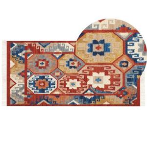 Beliani  LUSARAT - Kelim vloerkleed - Multicolor - 80 x 150 cm - Wol