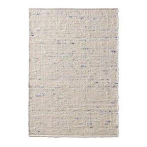 Tapeso Wollen vloerkleed handweef Oslo - crème|blauw - 160x230 cm