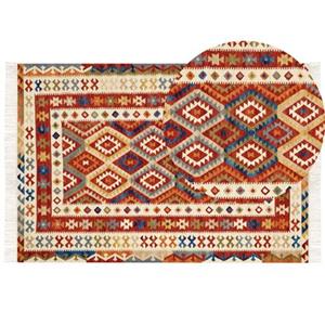 Beliani  OSHAKAN - Kelim vloerkleed - Multicolor - 160 x 230 cm - Wol