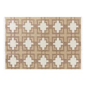 Beliani KONURTAY-Laagpolig vloerkleed-Beige-160 x 230 cm-Jute