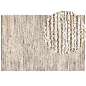 Beliani  BARKHAN - Vloerkleed - Beige|wit - 200 x 300 cm - Katoen