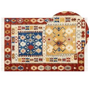 Beliani VOSKEHAT-Kelim vloerkleed-Multicolor-200 x 300 cm-Wol