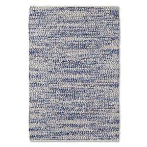 Tapeso Wollen vloerkleed - Ursule blauw|crème - 170x230 cm