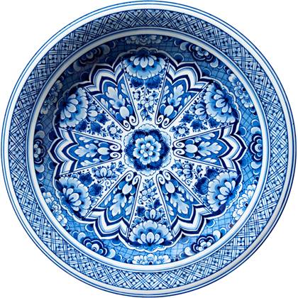 Moooi Carpets Delft Blue Plate vloerkleed 250