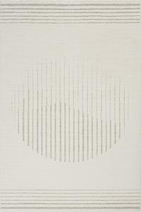 Merinos Vloerkleed Elio Japandi - Moderne laagpolig met hoog-diepteeffect zacht abstract geometrisch design Crème-80 x 150 cm