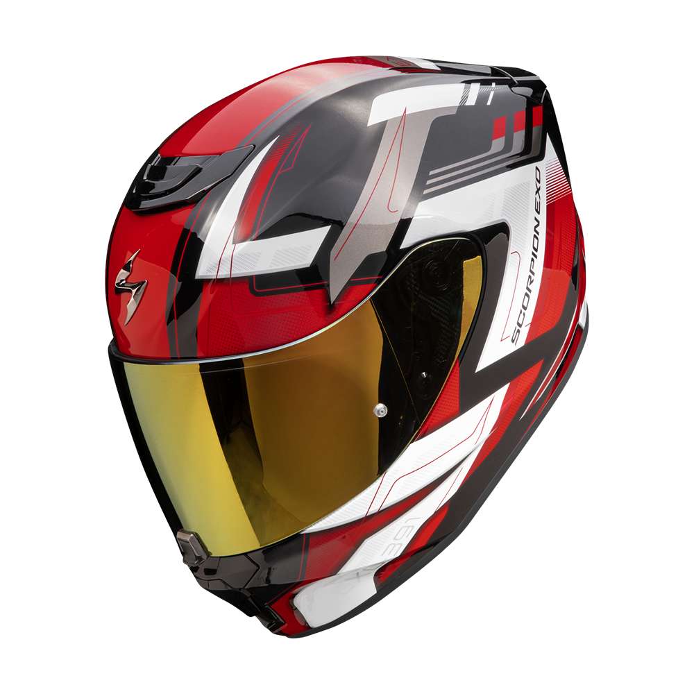 Scorpion EXO-391 Captor Black Red Full Face Helmet Größe