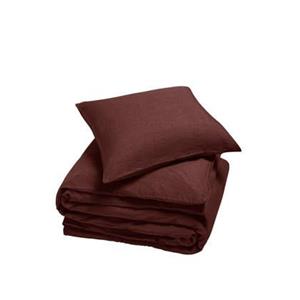 Yumeko overtrekset gewassen linnen rosewood 140x220 + 1|60x70