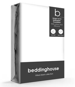 Beddinghouse Splittopper Hoeslaken Jersey-Lycra White-160 x 200/220 cm