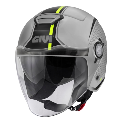 GIVI 12.5 Graphic Touch Mat, Jethelm of scooter helm, Grijs-Geel