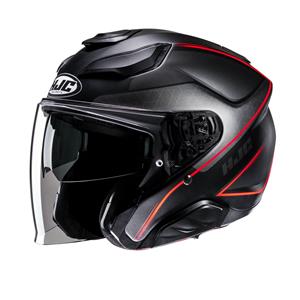 HJC F31 Ludi, Jethelm of scooter helm, Mat zwart Rood