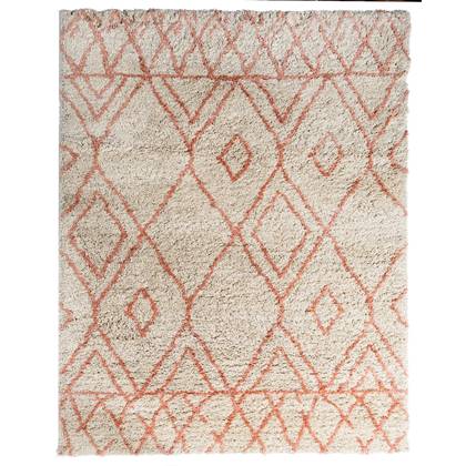 Furntastik Paredes Karpet, 160x230 cm, naturel|roze