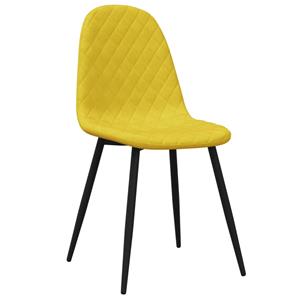 vidaXL Eetkamerstoelen 4 st fluweel mosterdgeel