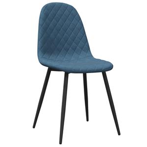 vidaXL Eetkamerstoelen 6 st fluweel blauw