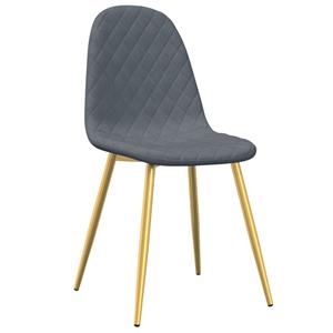 vidaXL Eetkamerstoelen 6 st fluweel donkergrijs