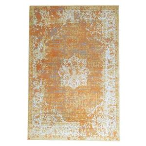 FlyCarpets Sarande Vintage Geel Vloerkleed Medaillon