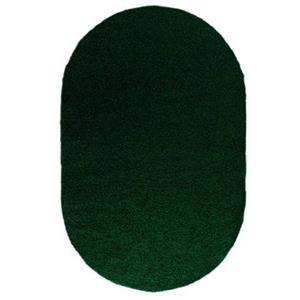 Tapeso Ovaal hoogpolig vloerkleed shaggy Trend effen - jade - 240x340