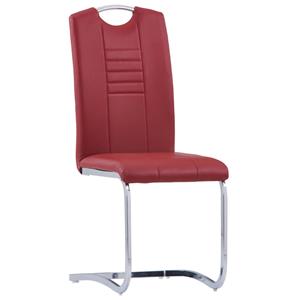 vidaXL Eetkamerstoelen 4 st kunstleer rood