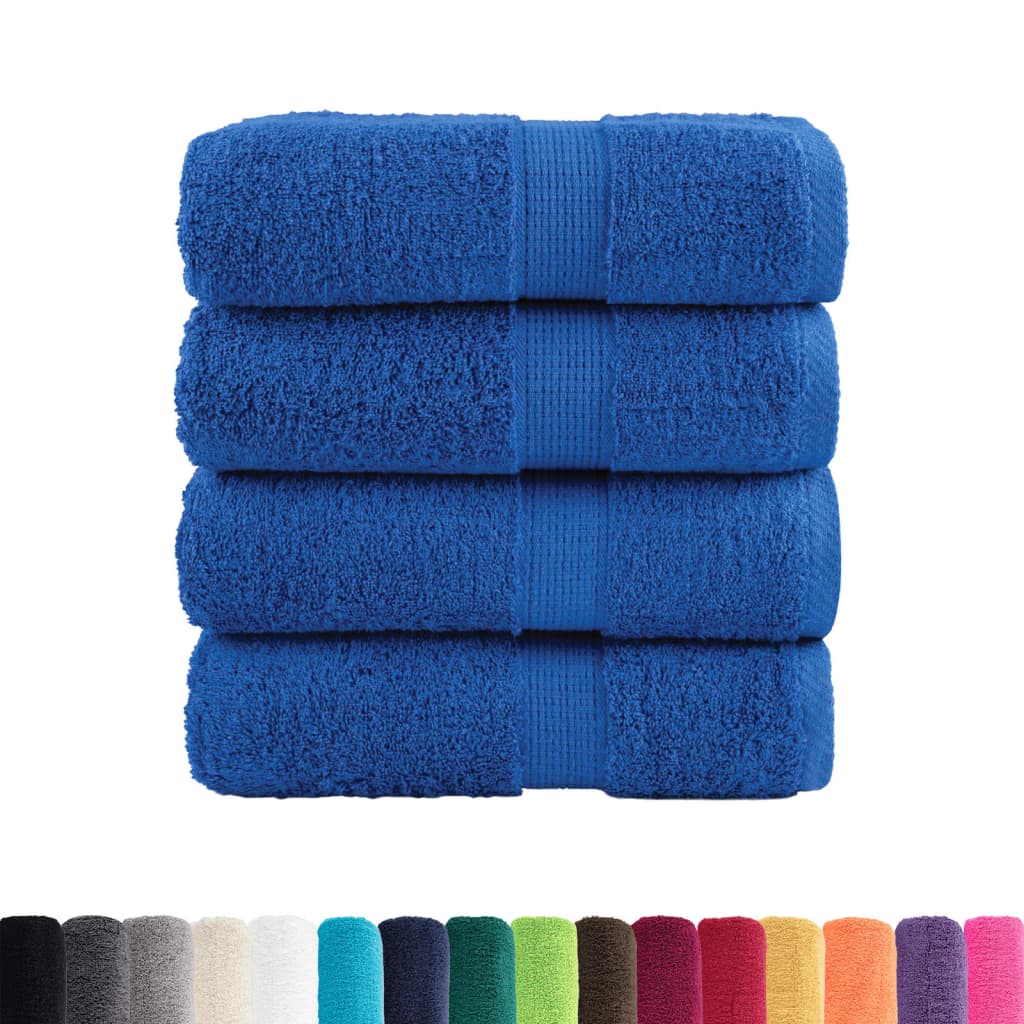 vidaXL Washandjes 4 st hoogwaardig 600 g/m² 30x30 cm 100% katoen blauw