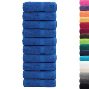 vidaXL Washandjes 10 st 600 g/m² 30x30 cm 100% katoen blauw