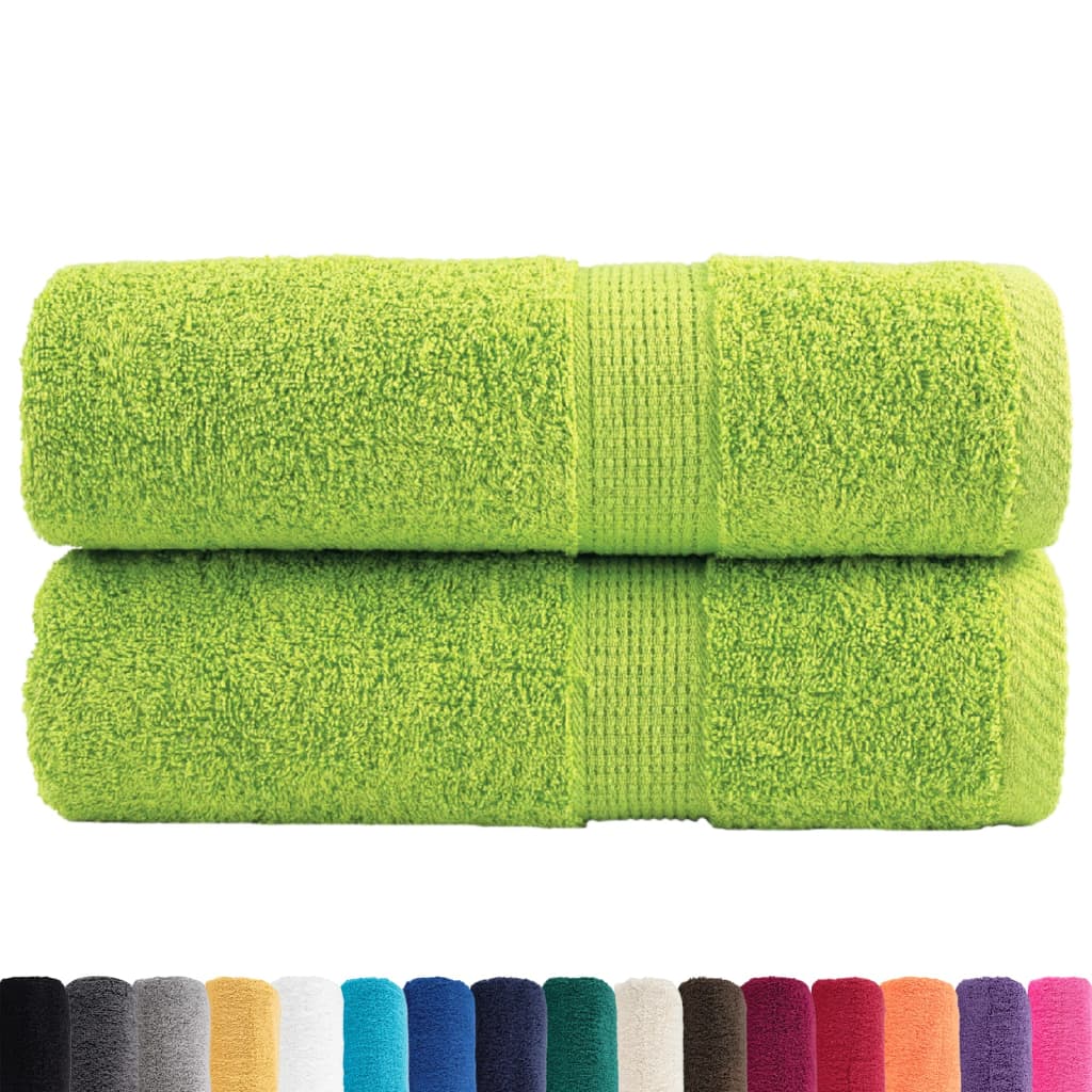 vidaXL Washandjes 2 st 600 g/m² 30x30 cm 100% katoen appelgroen